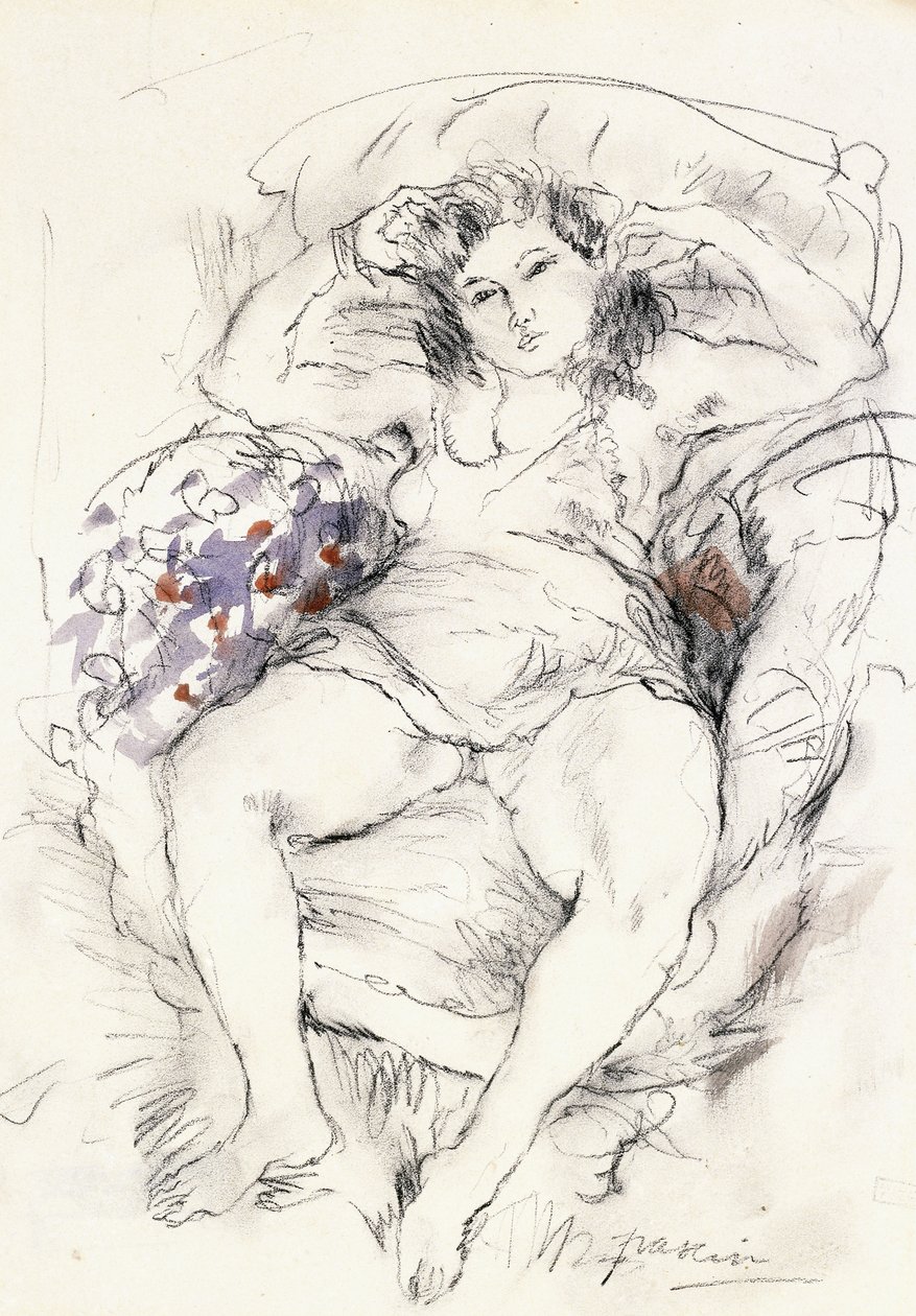 Nainen tuolissa, 1925-1926 tekijältä Jules Pascin