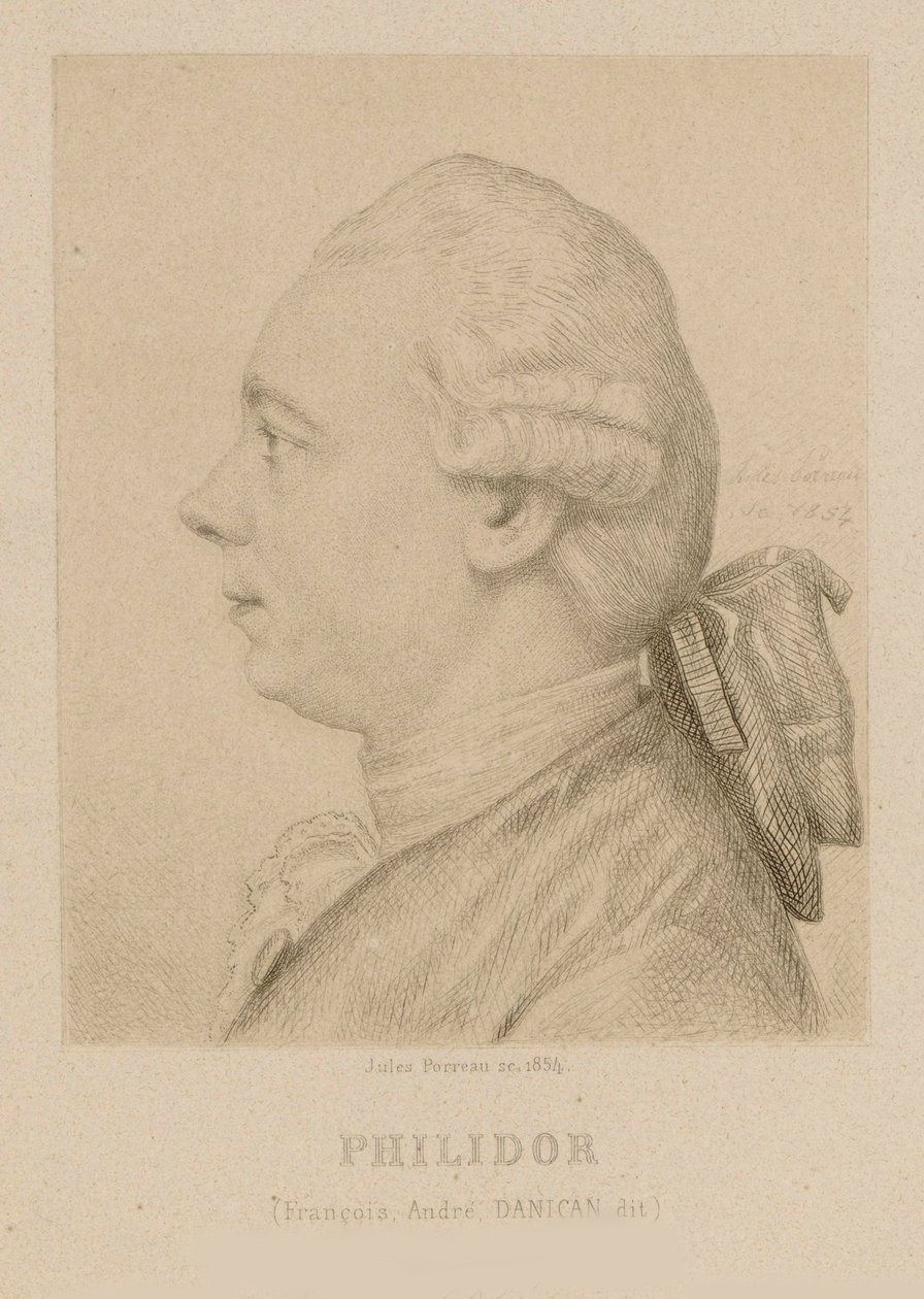 François-André Danican Philidorin muotokuva 1726-1795. tekijältä Jules Porreau