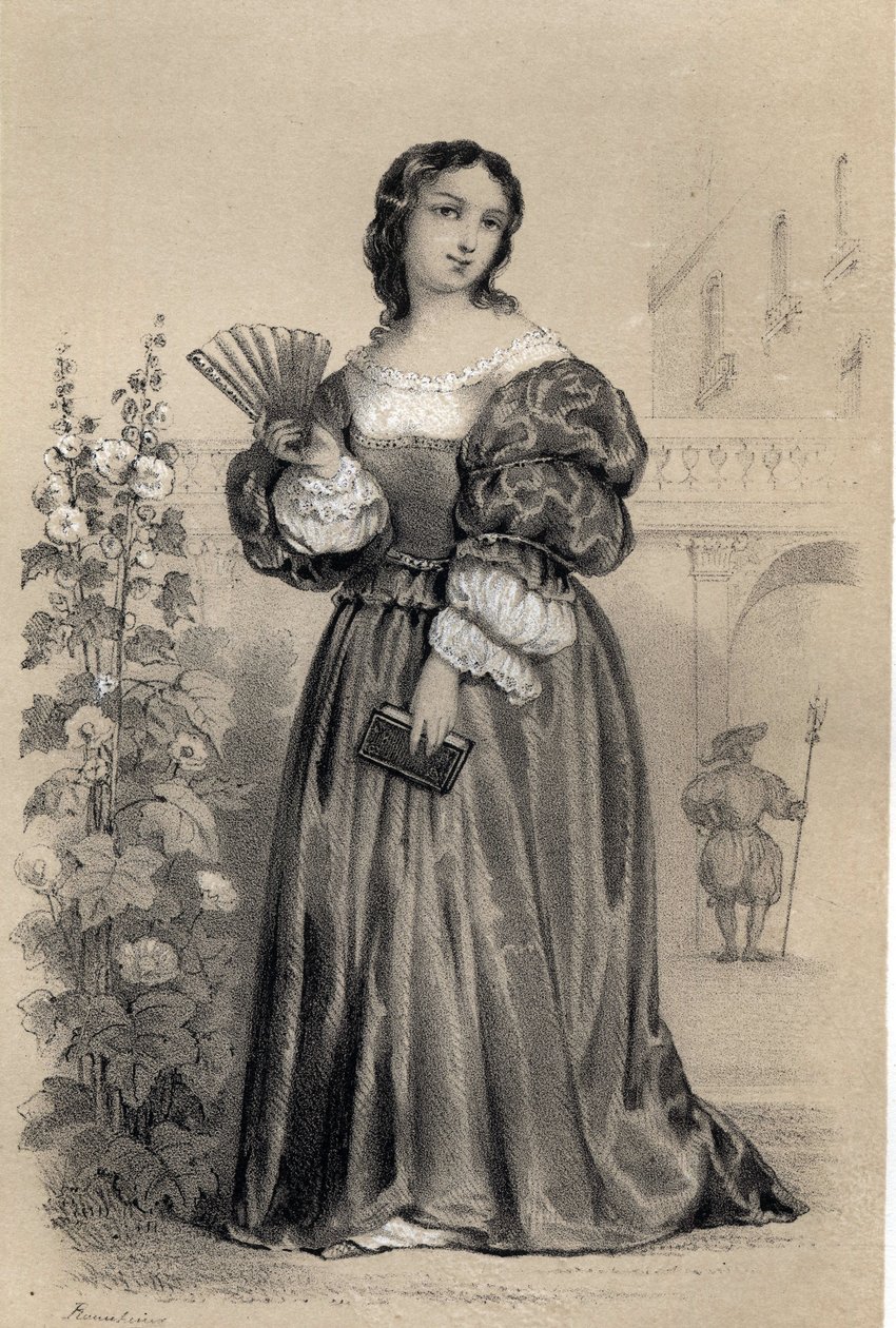 Vittoria (Victoria) Colonna (1490 - 1547), Pescairen (Pescara) markiisitar, italialainen kirjainnainen 1500-luvun alusta, tekijältä Jules and Raunheim Hermann David