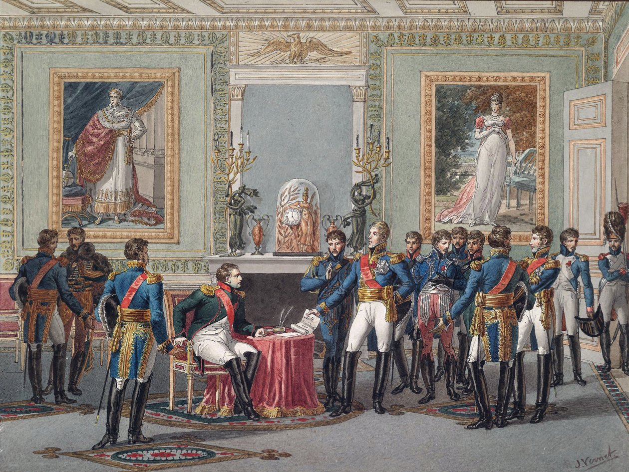 Napoleonin luopuminen kruunusta Fontainebleaussa 11. huhtikuuta 1814 tekijältä Jules Vernet