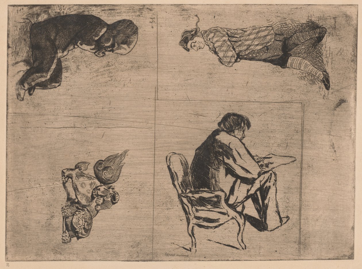 Edmond dessinant (Edmond Drawing, Stenterello ja muut luonnokset) tekijältä Jules de Goncourt