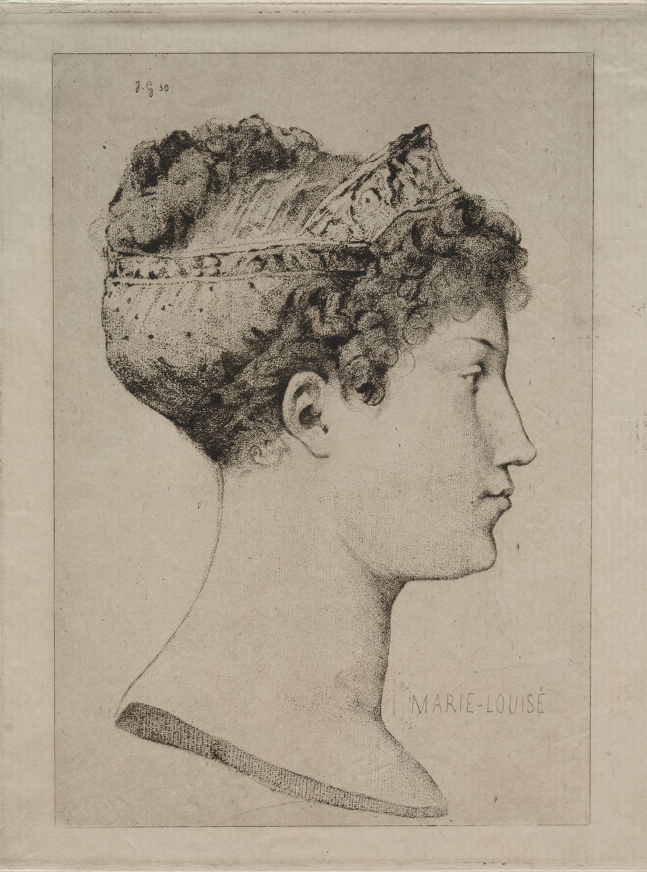 Marie Louise profiilissa, 1860. tekijältä Jules de Goncourt