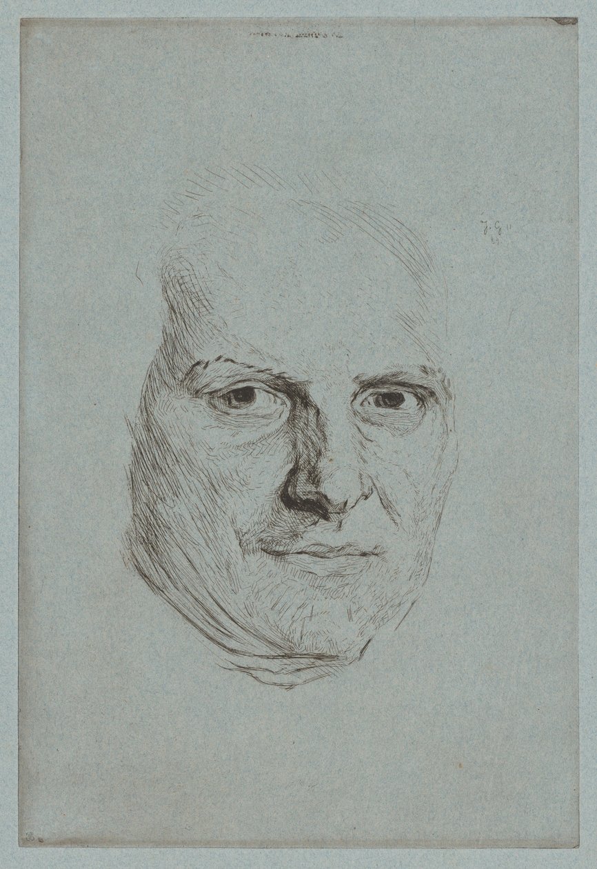 Abbé Raynalin naamio tekijältä Jules de Goncourt, after Maurice Quentin