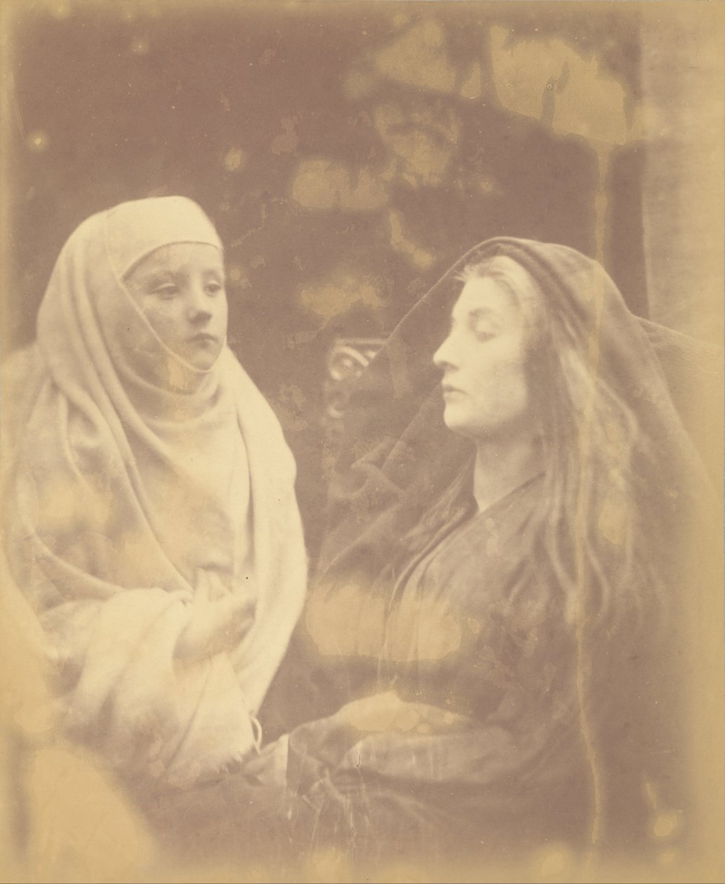 Pieni noviisi ja kuningatar Guinevere Almesburyn pyhässä talossa tekijältä Julia Margaret Cameron