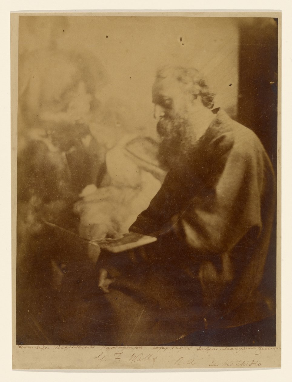 G. F. Watts R.A. ateljeessaan tekijältä Julia Margaret Cameron