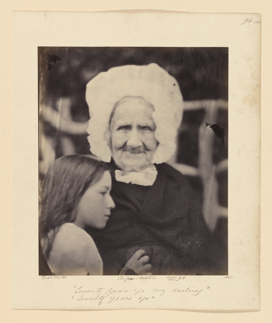Seitsemänkymmentä vuotta sitten, rakkaani, seitsemänkymmentä vuotta sitten tekijältä Julia Margaret Cameron