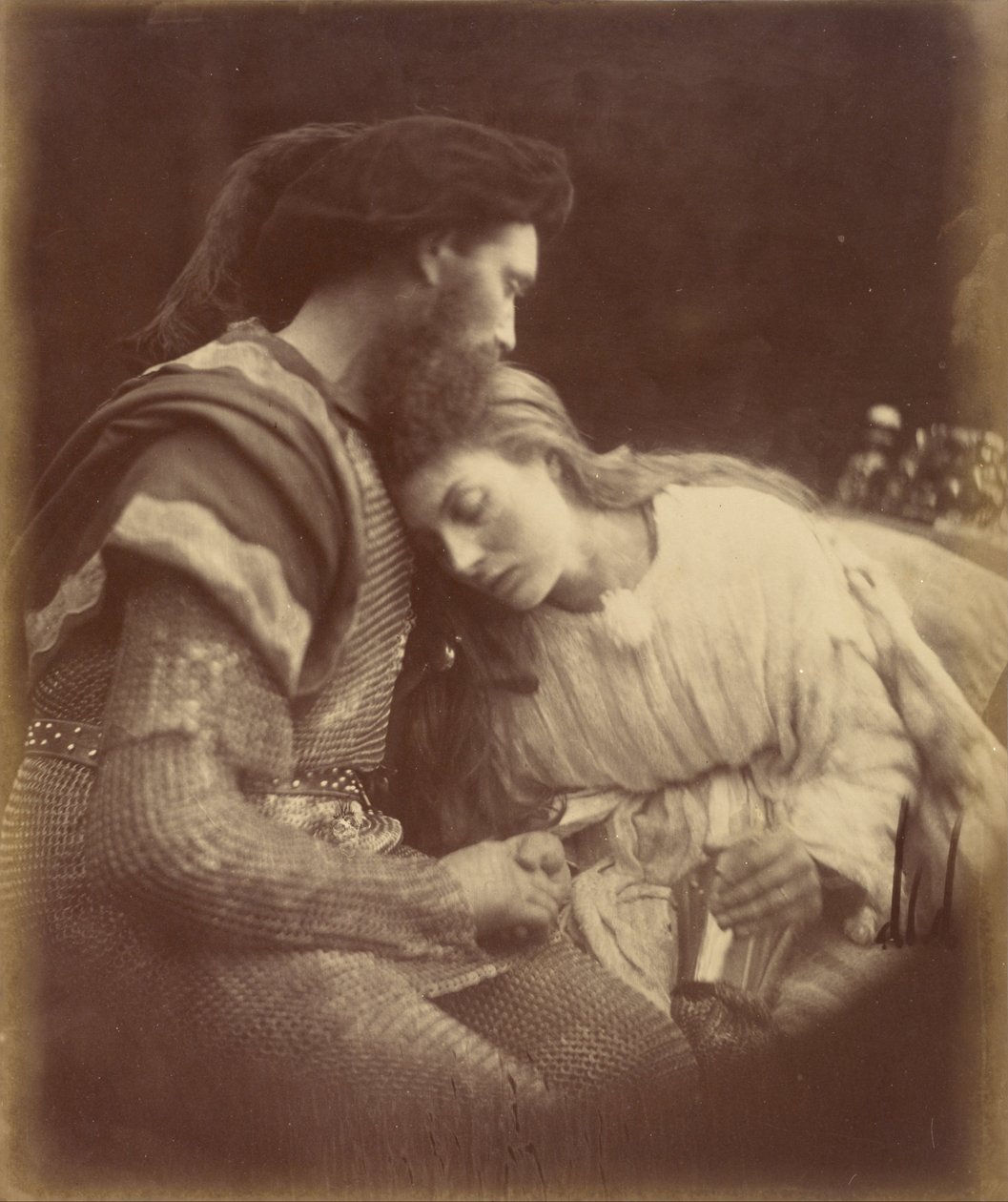 Sir Lancelotin ja kuningatar Guineveren eroaminen toisistaan tekijältä Julia Margaret Cameron