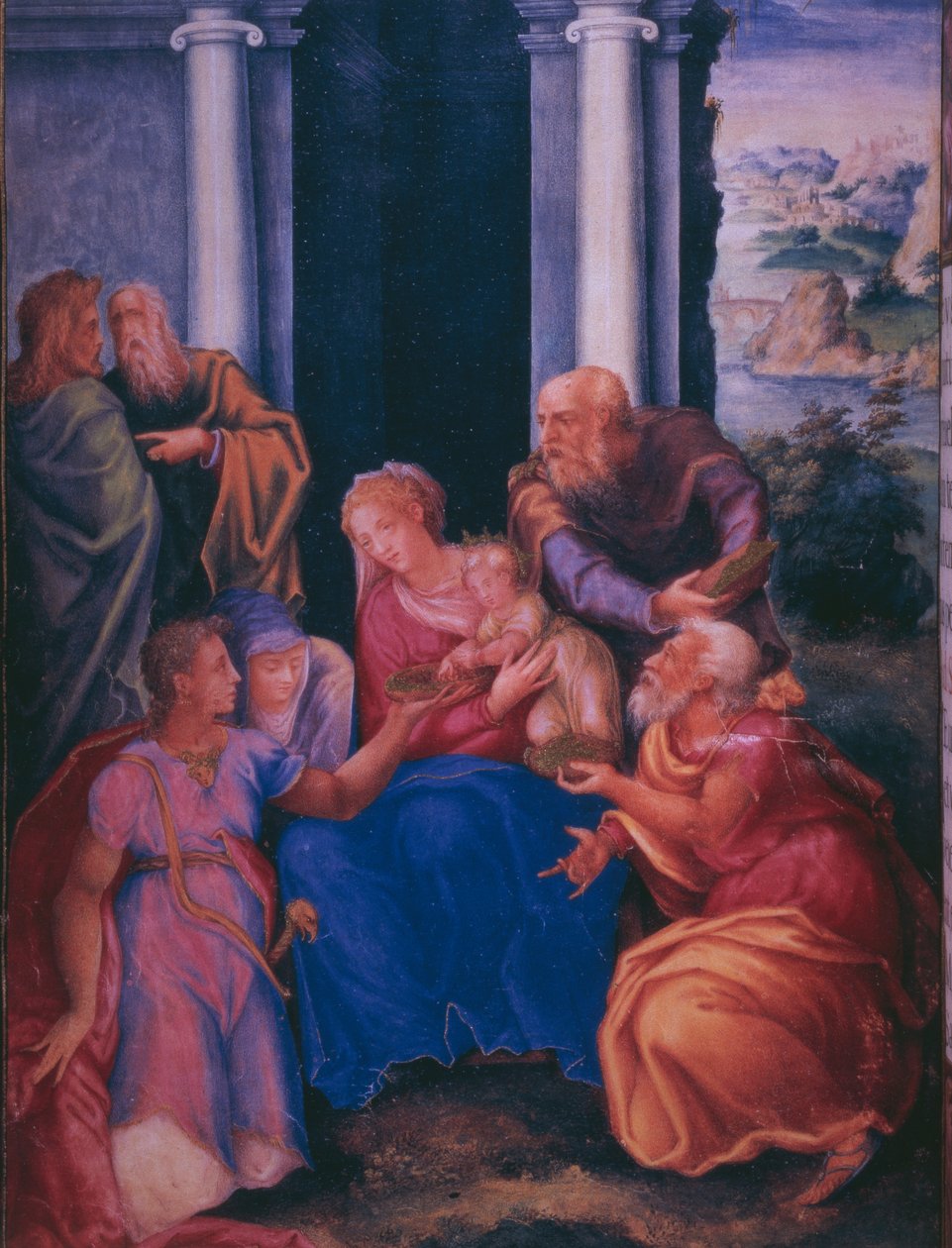 Maagien palvonta, faksimile Espanjan kuninkaan Philip II:n breviaarista, 1569 (pergamentti) tekijältä Julian and Leon, Andres de Fuente del Saz