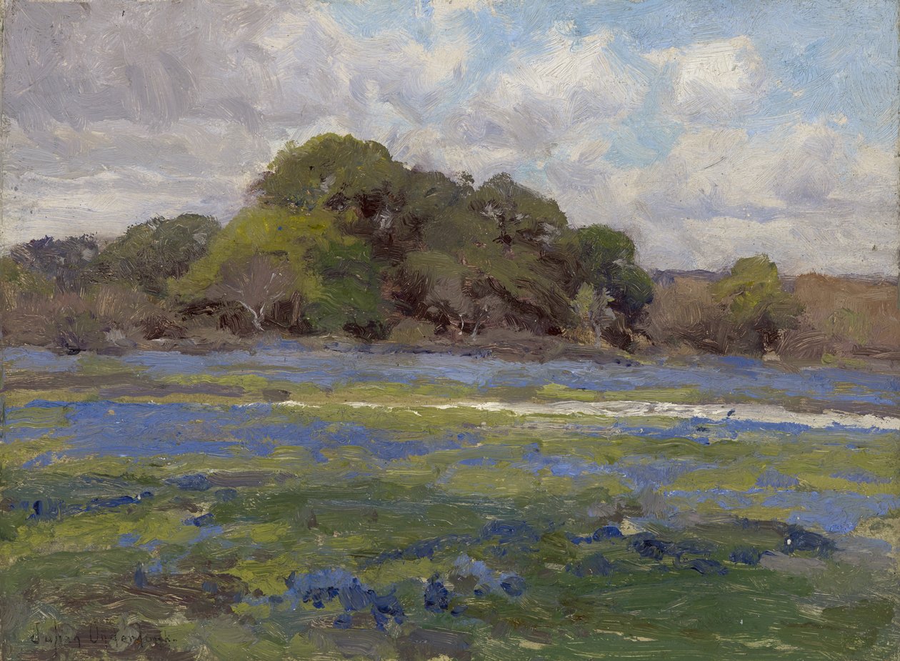 Road through the Bluebonnets, n. 1919 tekijältä Julian Onderdonk
