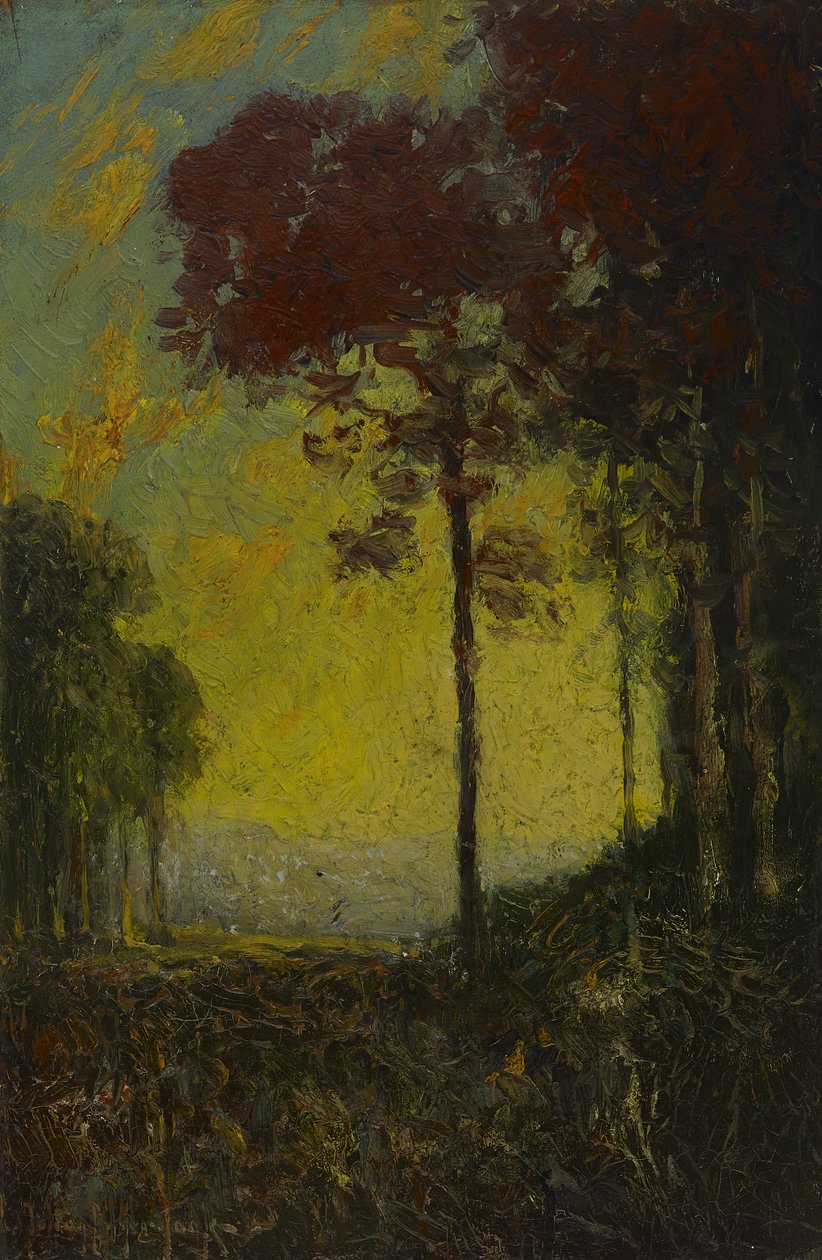 Syksyinen auringonlasku, 1908 tekijältä Julian Onderdonk