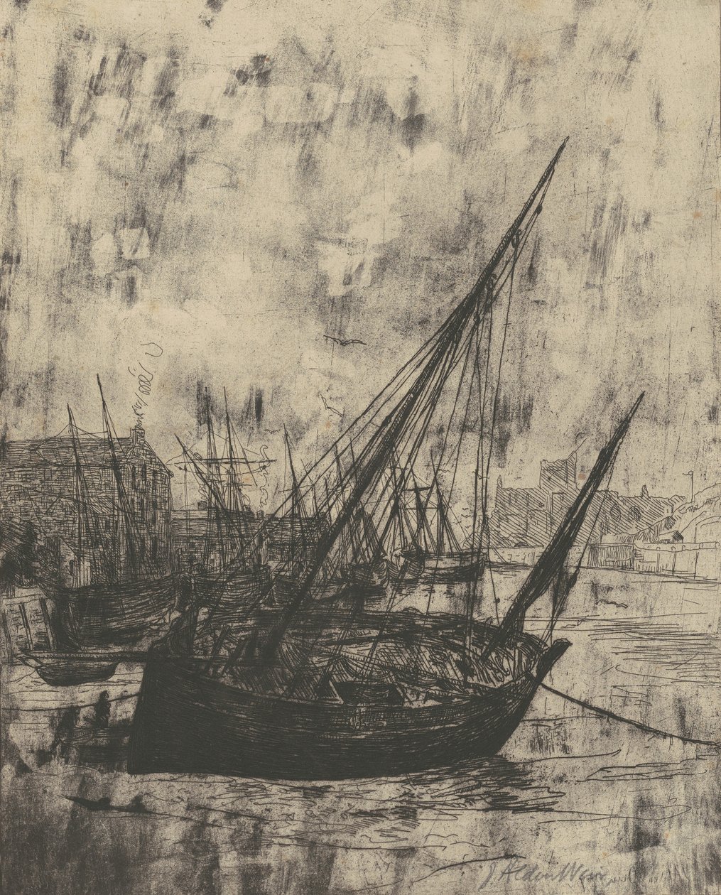 Boats at Peel - Mansaari, 1889. tekijältä Julian Alden Weir