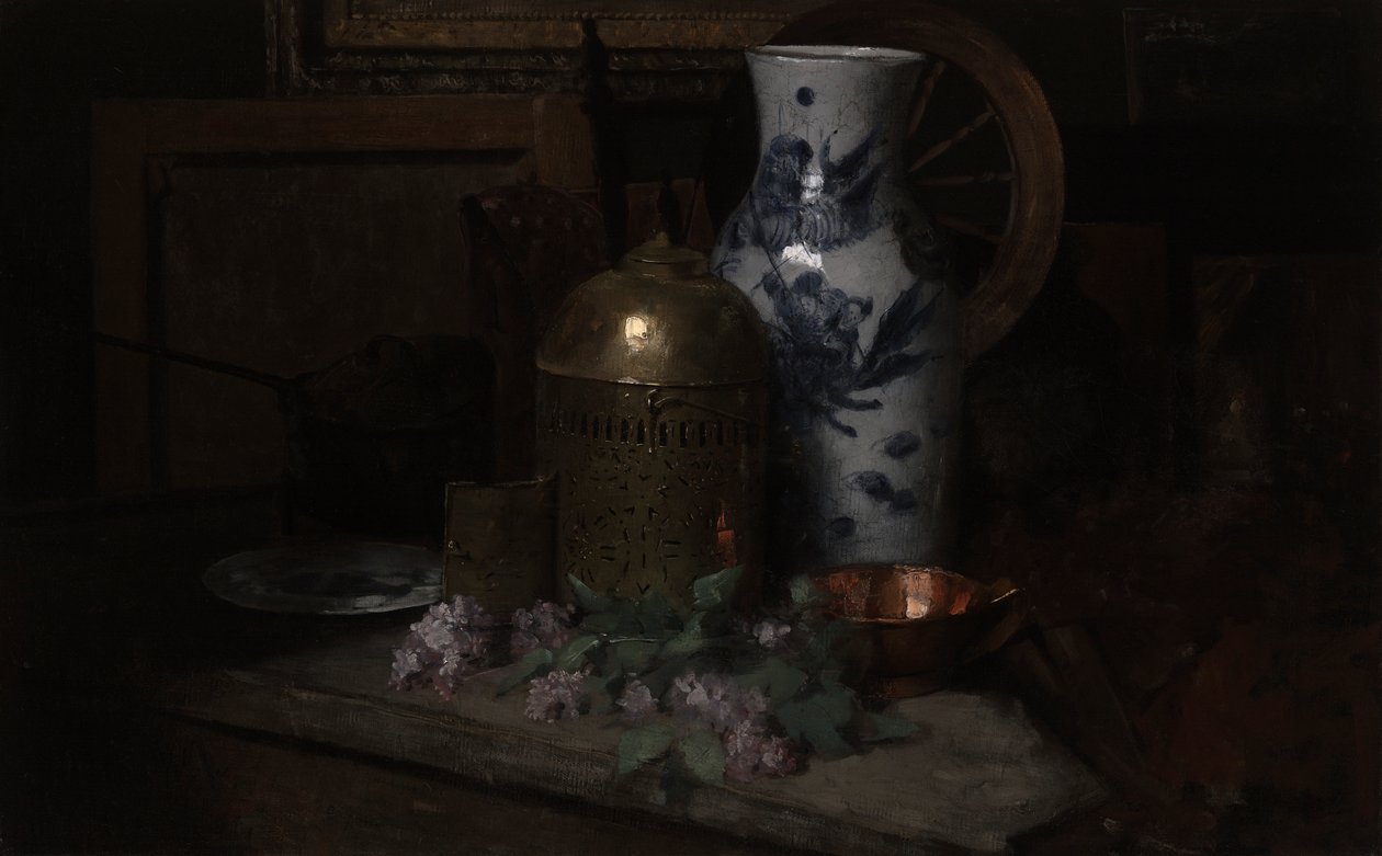 Asetelma studiossa tekijältä Julian Alden Weir