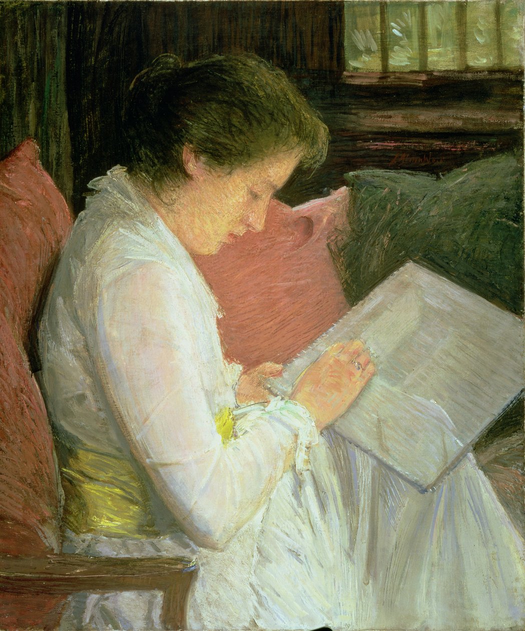 Pitsivalmistaja, 1915 tekijältä Julian Alden Weir