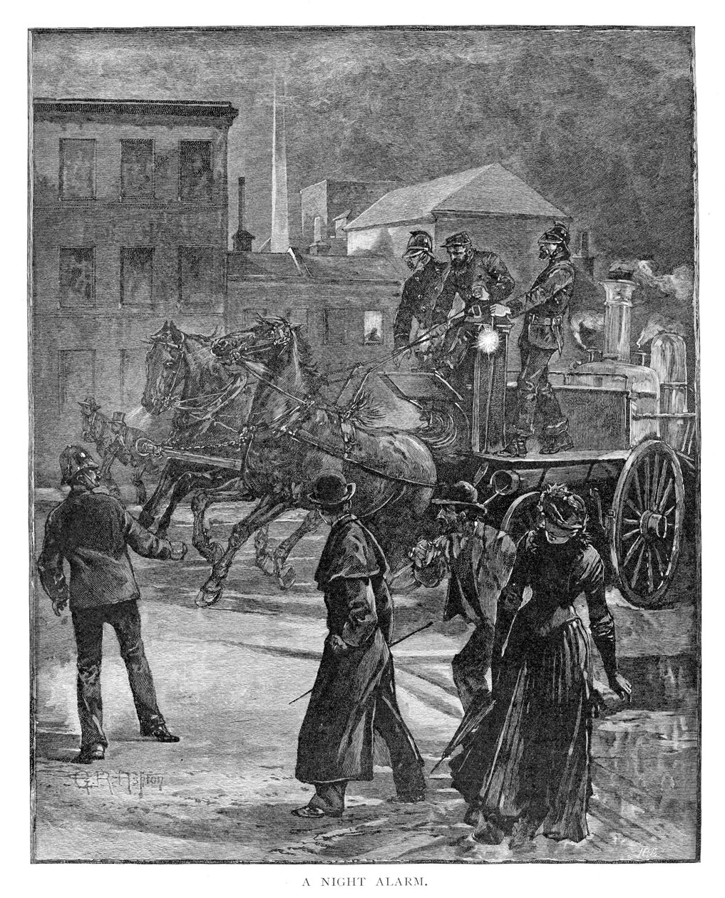 Yöhälytys, 1886. tekijältä Julian Ashton