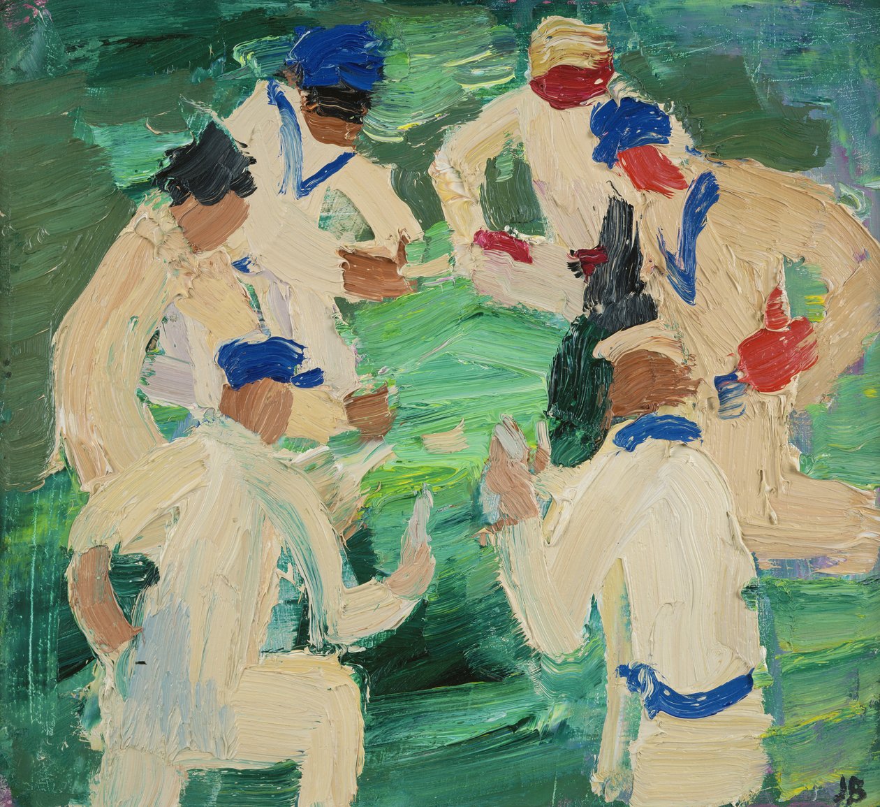 The Cricketers in the Park, Oxford (öljy aluksella) tekijältä Julian Bailey