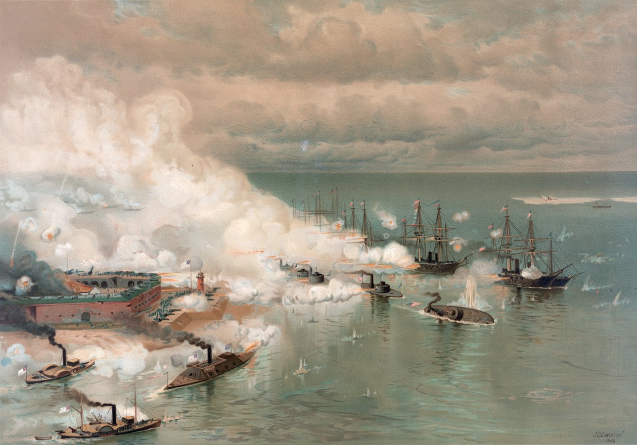Battle of Mobile Bay by Louis Prang (1824-1909) tekijältä Julian O. Davidson