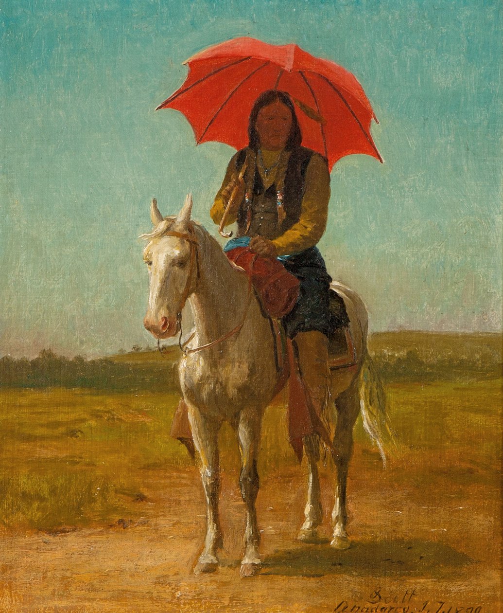 Horseman, Anadarko, Oklahoma, 1890 tekijältä Julian Scott