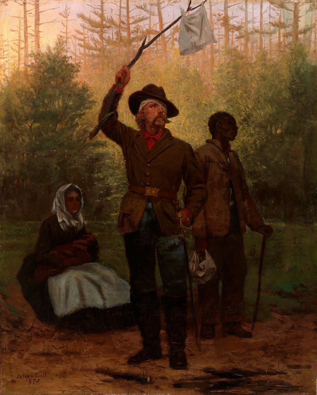 Konfederaation sotilaan antautuminen, 1873. tekijältä Julian Scott