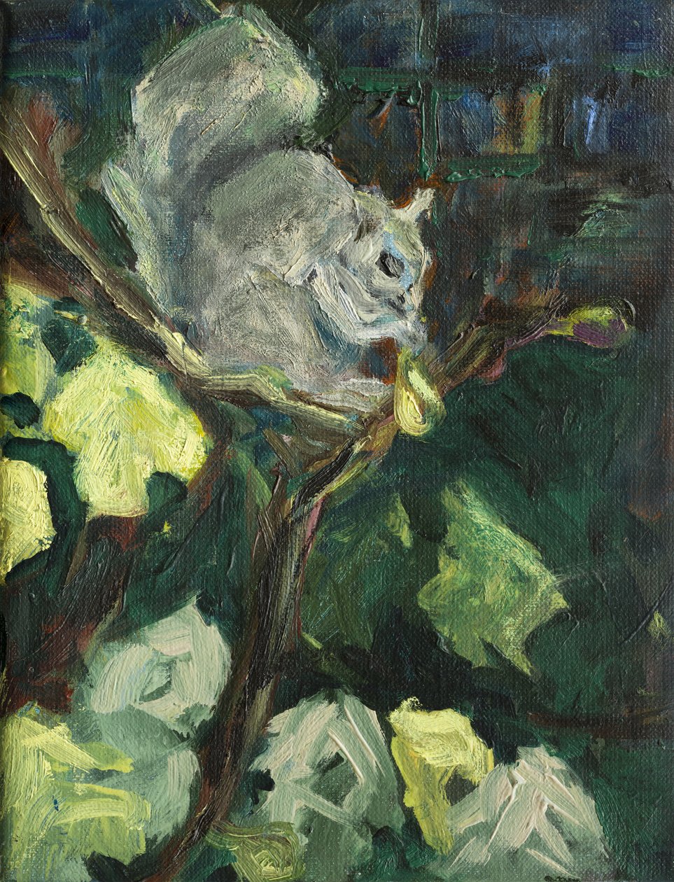 The Fig Thief, 2016, (öljy kankaalle0 tekijältä Julie Held
