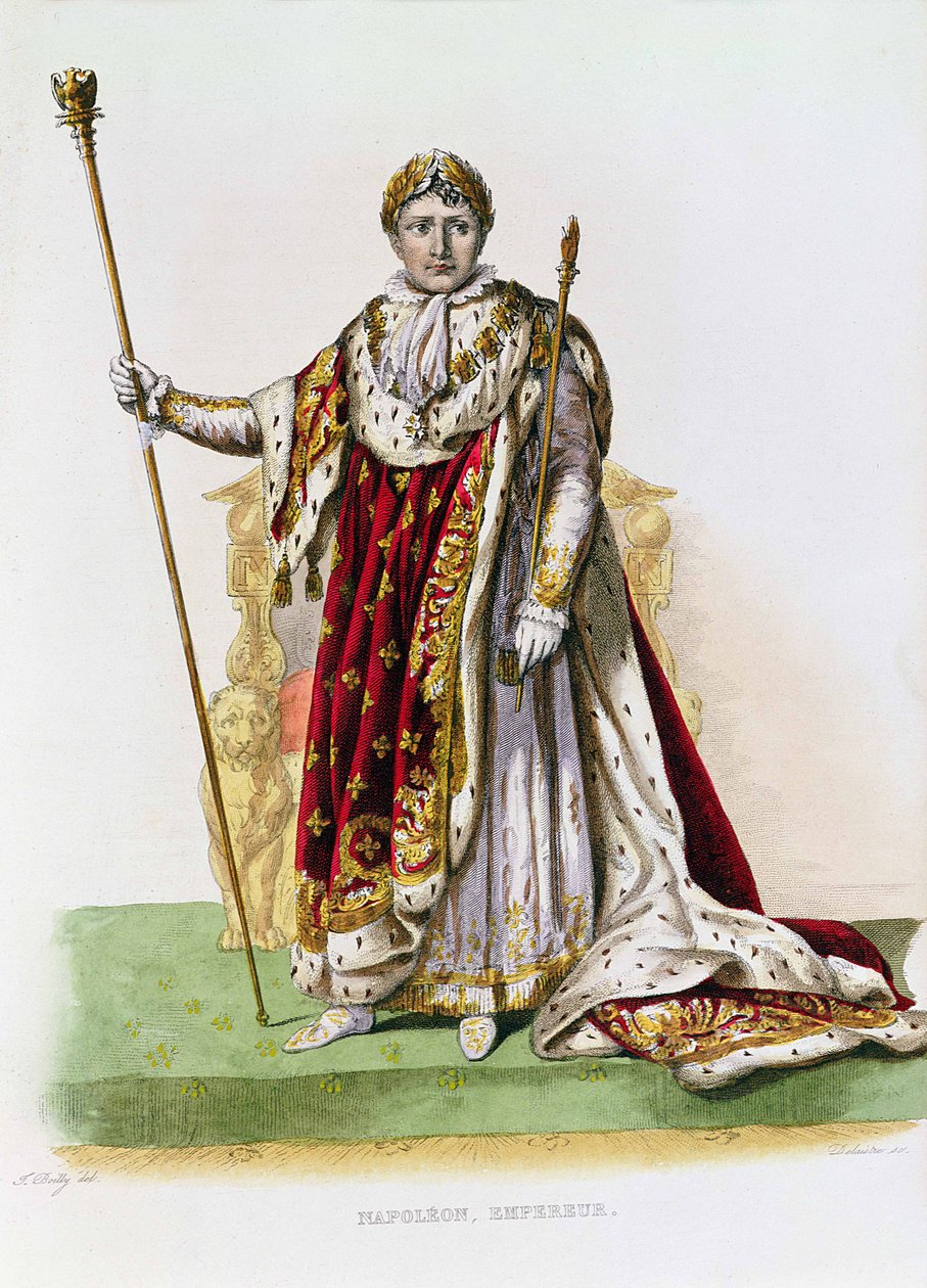 Keisari Napoleon II (1808-73), kaiverrus Delaistre, n. 1830 (värikaiverrus) tekijältä Julien Leopold Boilly