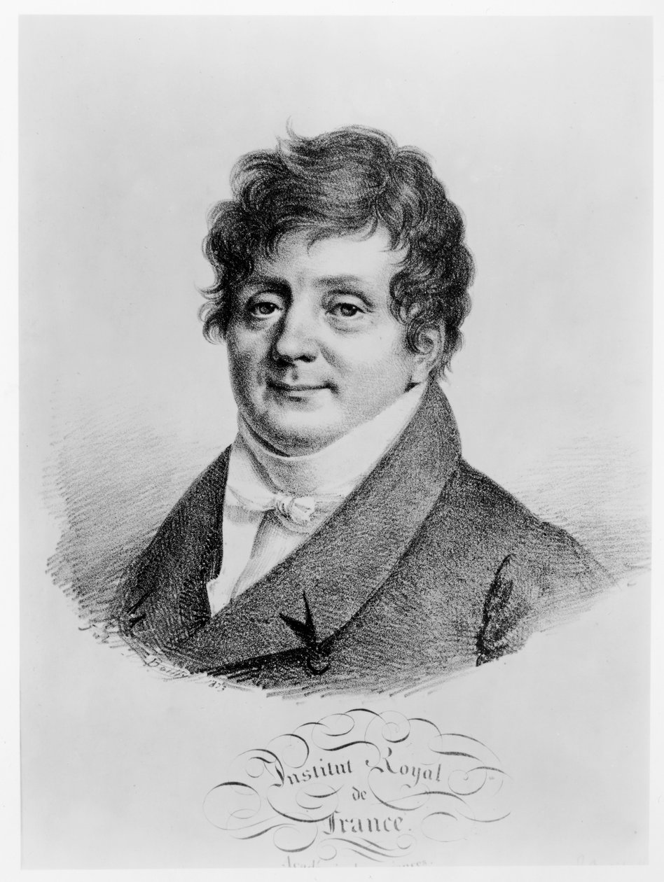 Joseph Fourier (1768-1830) teoksesta "Recueil de Portraits des Academiciens Celebres", 1823 tekijältä Julien Leopold Boilly