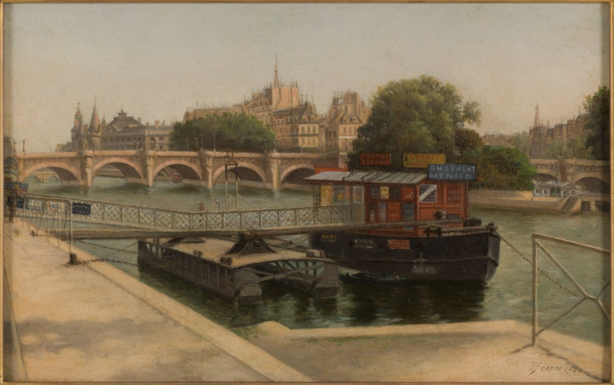 Pont-Neuf Quai du Louvresta nähtynä tekijältä Julien Hippolyte Féron