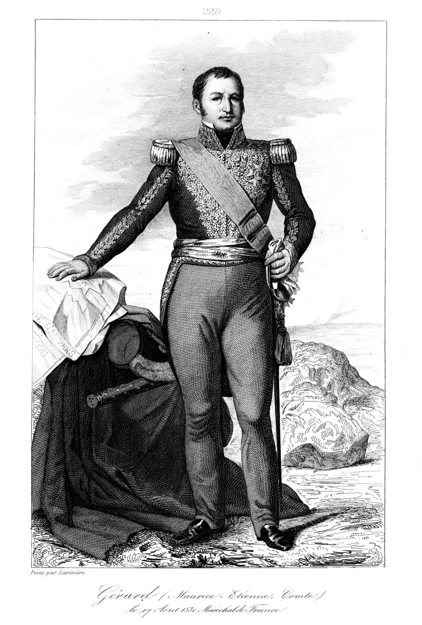 Etienne Maurice Gerard 1773-1852, ranskalainen kenraali ja valtiomies, 1839. tekijältä Julien Leopold Boilly