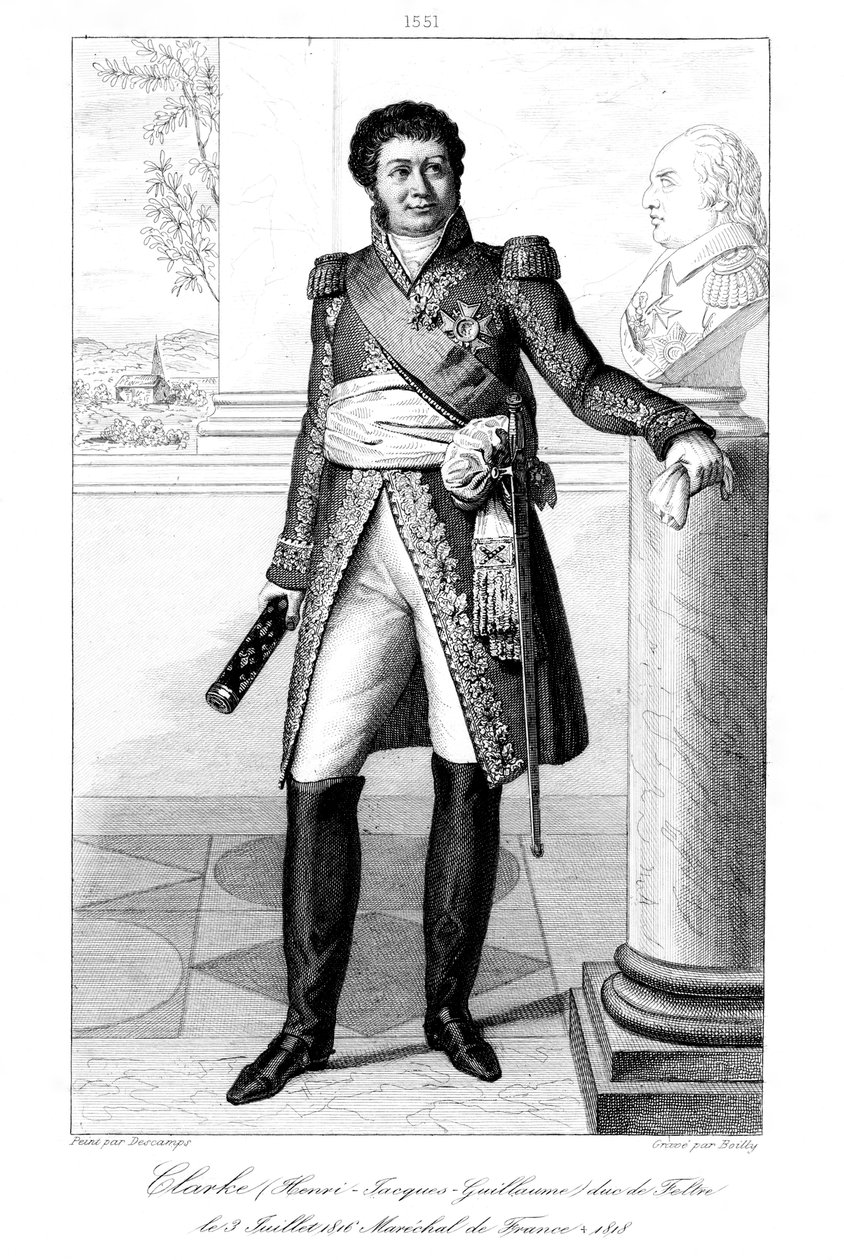 Henri Jacques-Guillaume Clarke 1765-1818, Feltren herttua ja Ranskan marsalkka, 1839. tekijältä Julien Leopold Boilly
