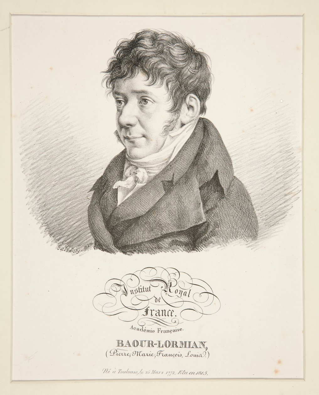 Baour-Lormianin muotokuva (Pierre, Marie, François, Louis) tekijältä Julien Leopold Boilly