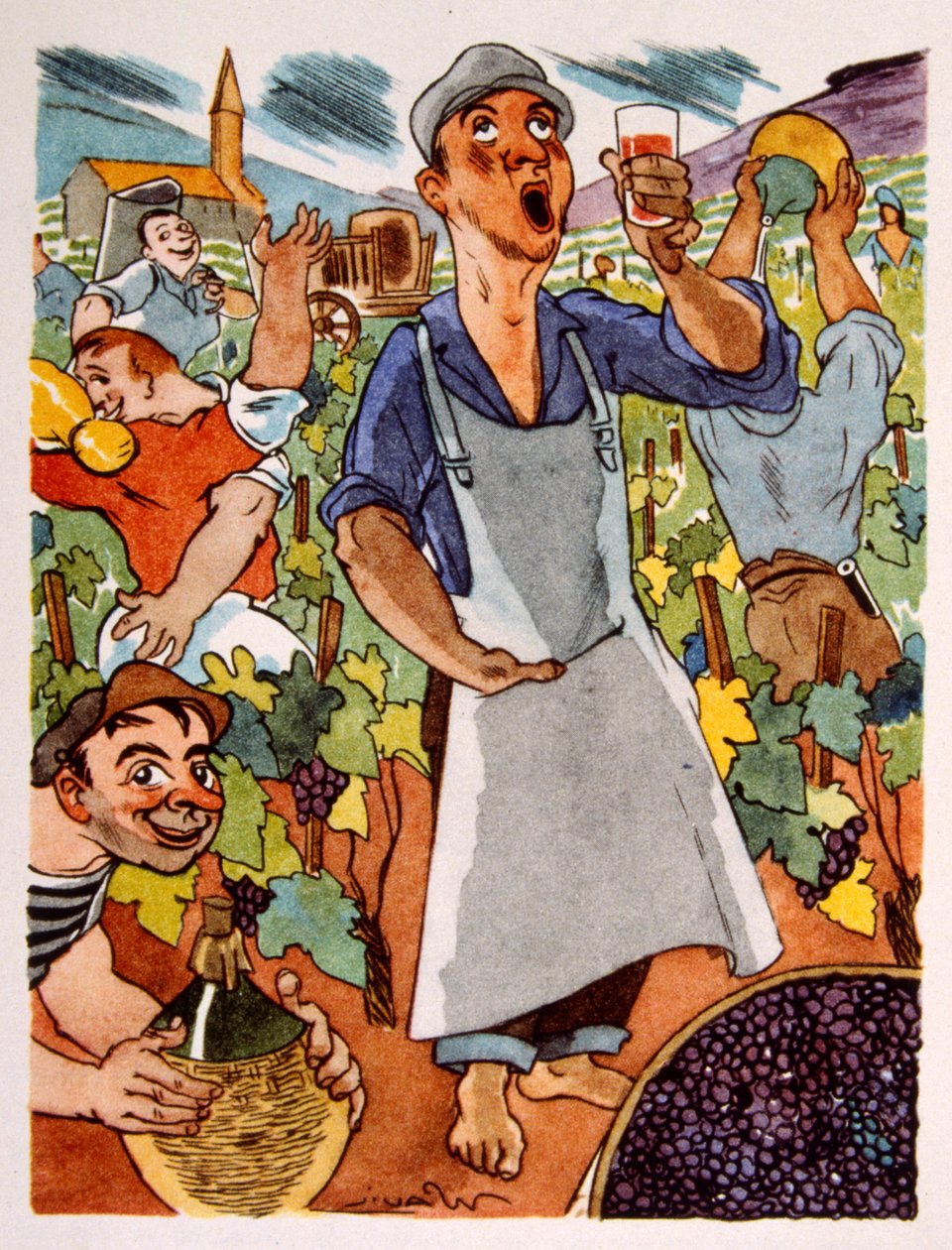 Vinhedo Francês. 1944. Ilustração de Julien Pavilfinnish tekijältä Julien Pavil