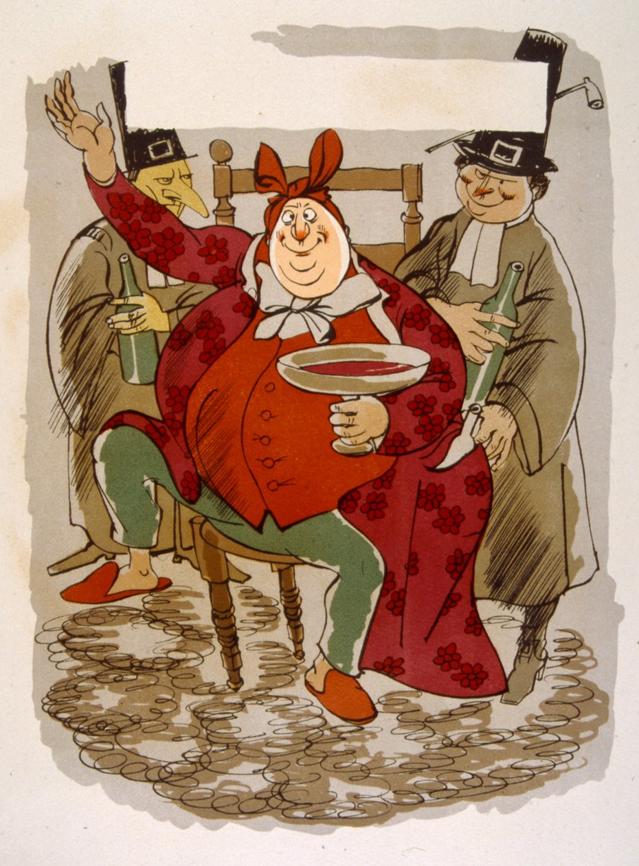 Ilustração humorística de vinho 1946. Ilustração de Julien Pavilfinnish tekijältä Julien Pavil