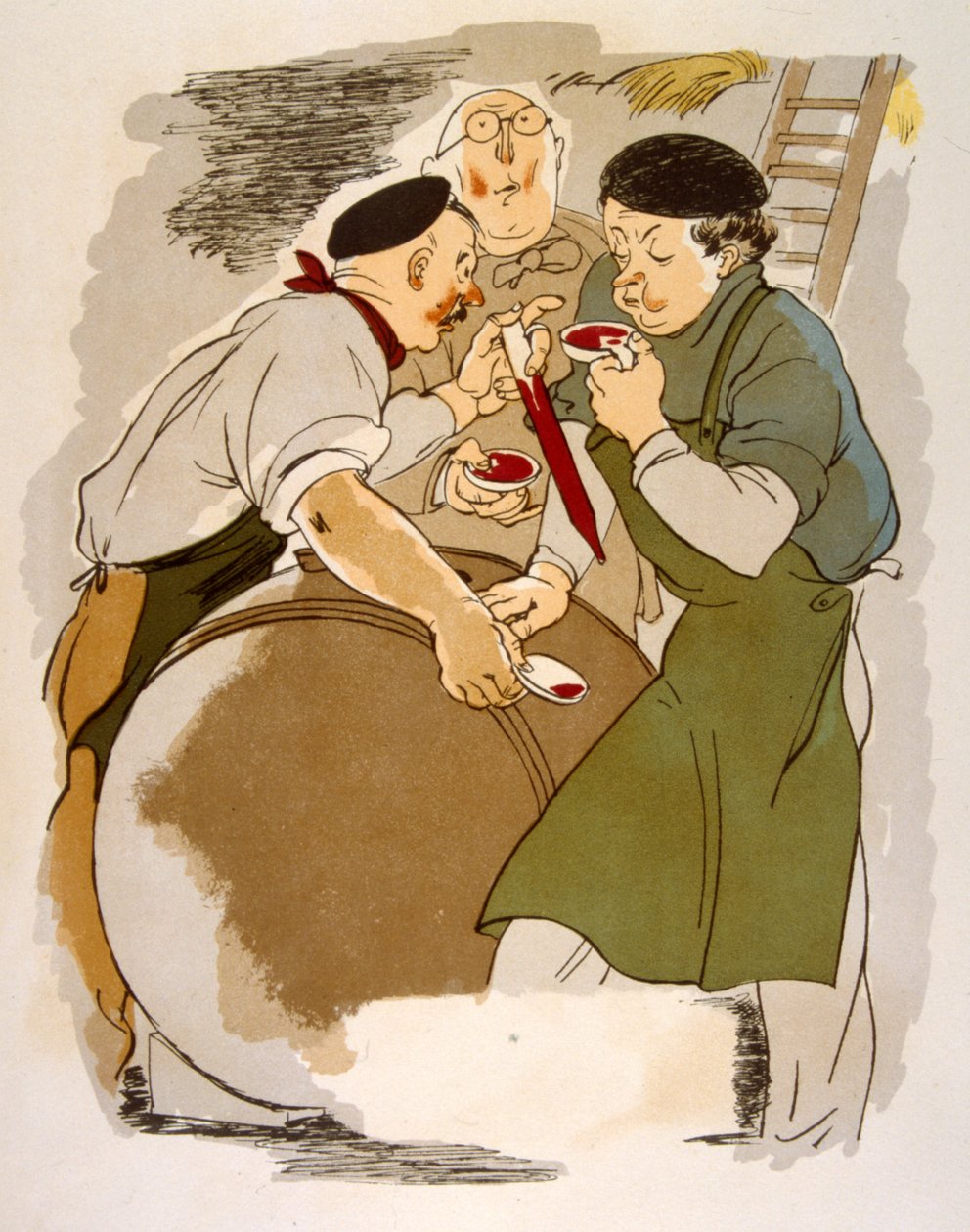 Humoristinen viinikuvitus 1946. Kuvitus Julien Pavil tekijältä Julien Pavil