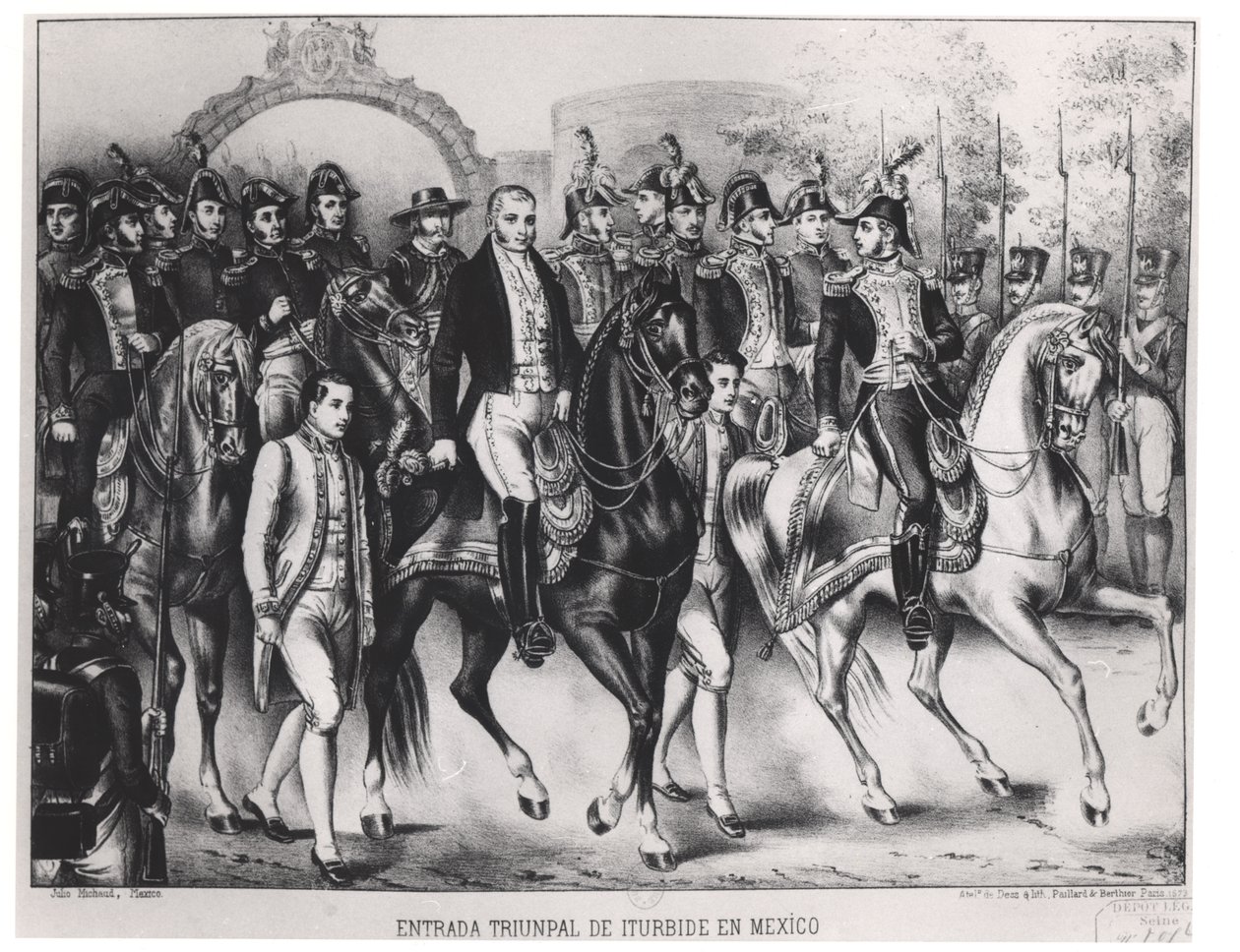 Augustin de Iturbiden (1783-1824) voittokulku tekijältä Julio Michaud