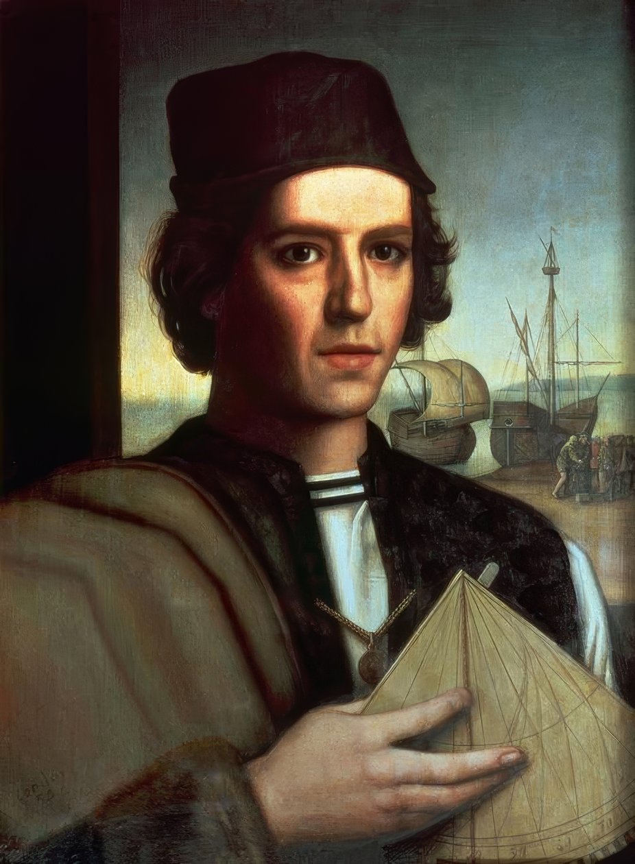 RETRATO IDEAL DE VICENTE YANEZ PINZON – CAPITAN DE LA CARABELA LA NIÑA – 1956 tekijältä Julio Garcia Condoy