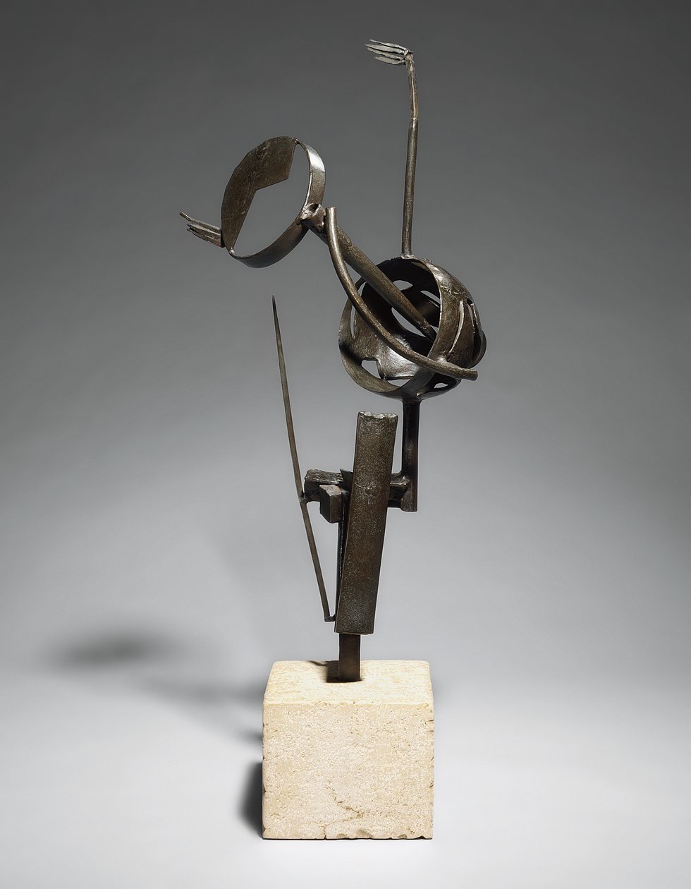 Unelma (The Kiss); Le reve (Le Baiser), n. 1934 (pronssi ruskealla patinalla, pohja) tekijältä Julio Gonzales