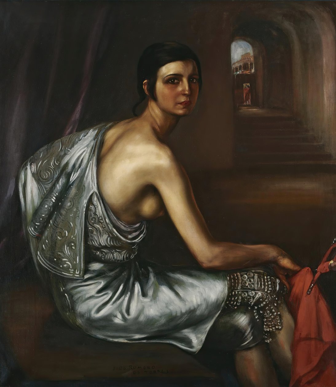 Härkätaistelija tyttö Torero tyttö, 1928-1929. tekijältä Julio Romero de Torres