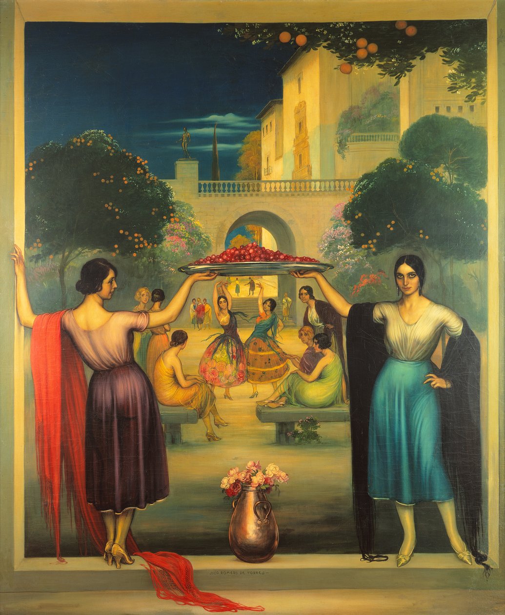 Spring Primavera, n.1915 (öljy paneelille) tekijältä Julio Romero de Torres
