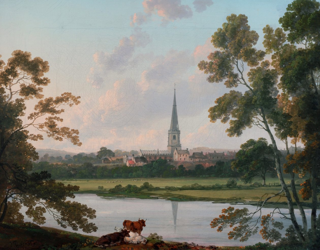 Näkymä Mashamista ja Ure-joesta Mashamissa, 1816. tekijältä Julius Caesar Ibbetson