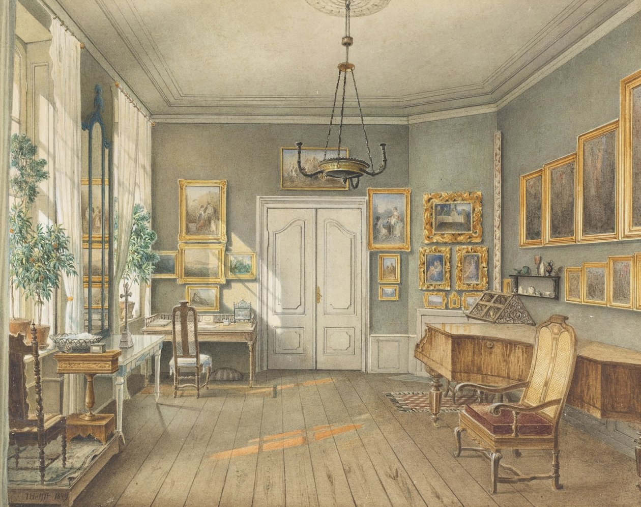 Fanny Henselin musiikkihuone (synt. Mendelssohn) tekijältä Julius Eduard Wilhelm Helfft