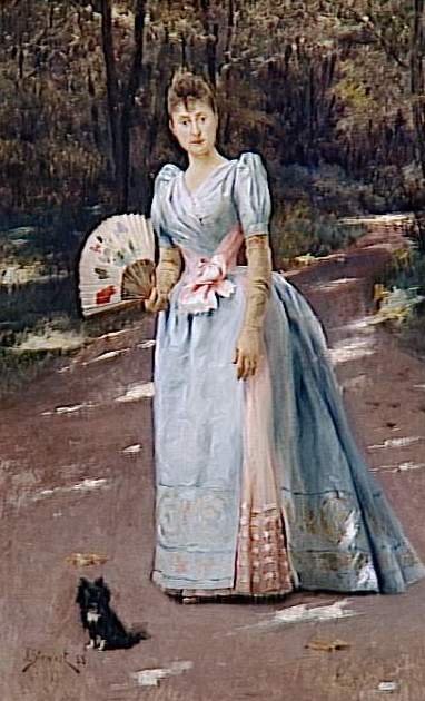 Nainen tanssii ja jardin tekijältä Julius Leblanc Stewart