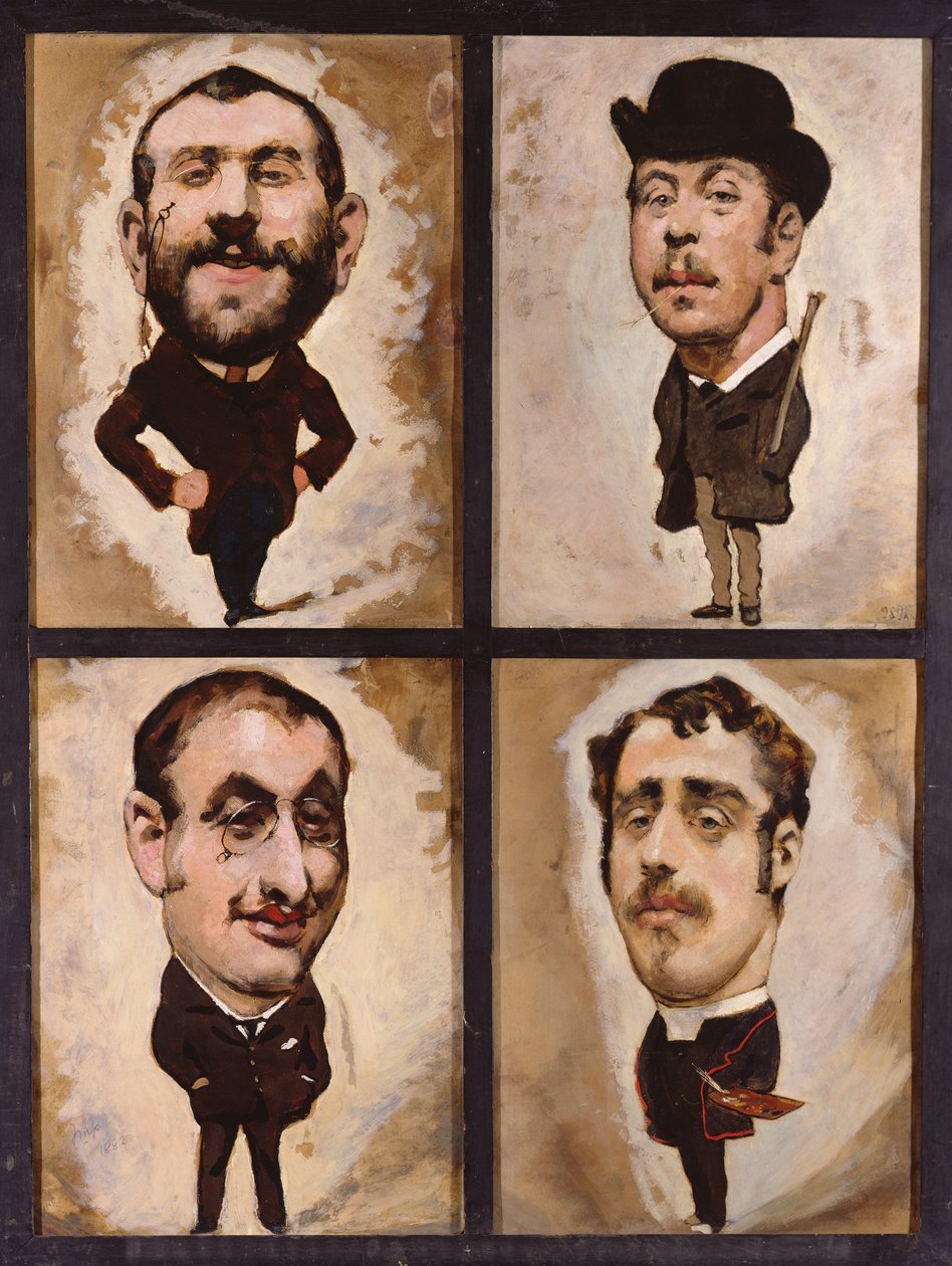 Neljä karikatyyriä, 1882-83 tekijältä Julius Mandes Price