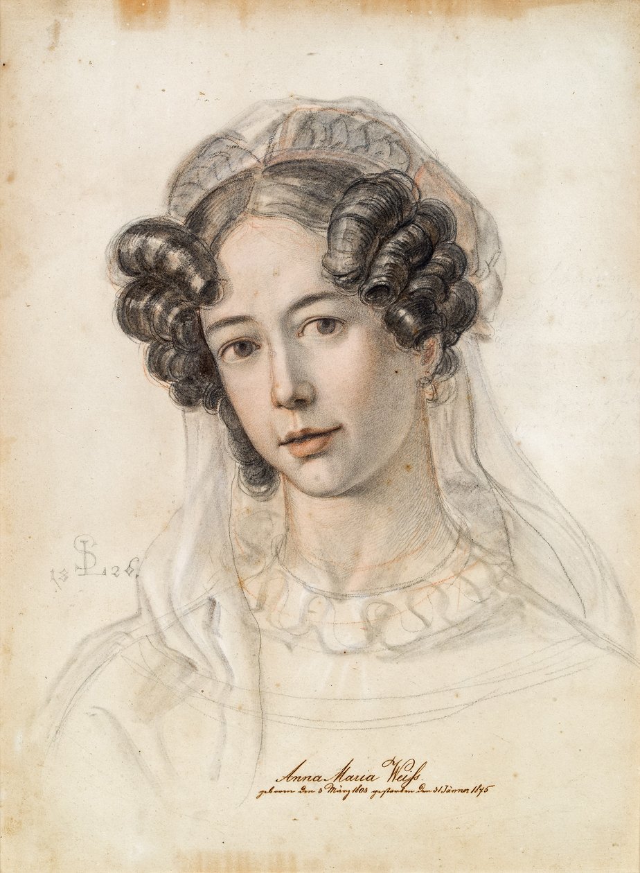 Porträt von Anna Maria Weiss tekijältä Julius Schnorr von Carolsfeld