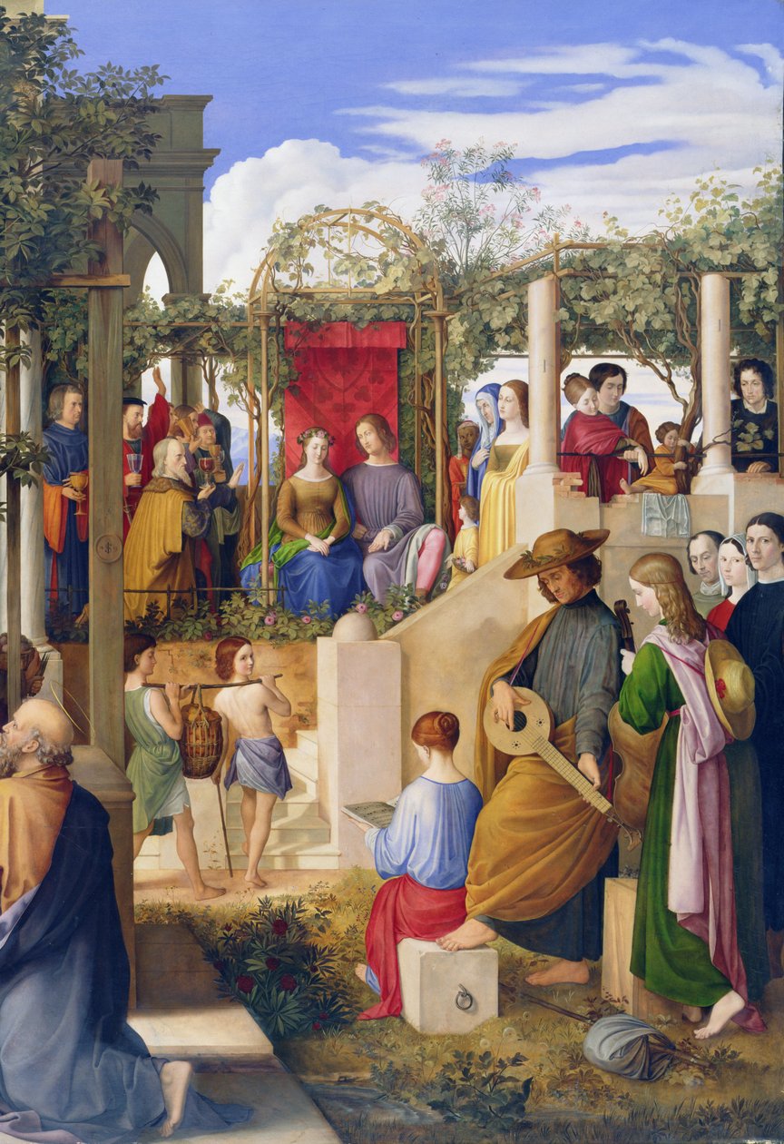The Marriage at Cana, 1819 (yksityiskohta 149006) tekijältä Julius Schnorr von Carolsfeld