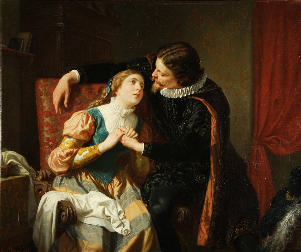 Egmont ja Klärchen, 1866 tekijältä Julius Blaas von