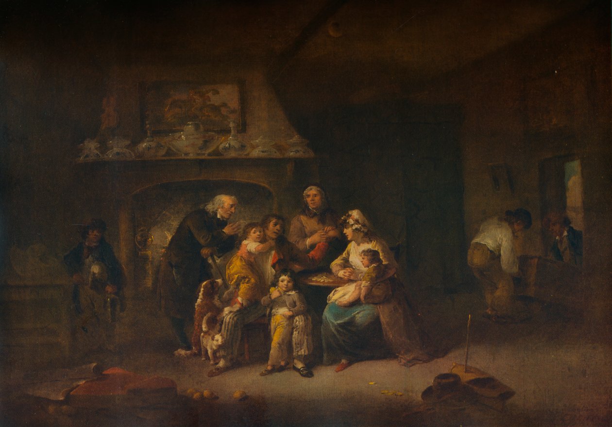 Naimisissa olevien merimiesten paluu, c1800 tekijältä Julius Caesar Ibbetson