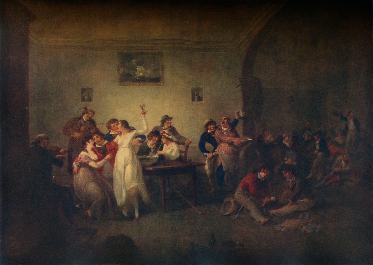 Naimattomien merimiesten paluu, c1800 tekijältä Julius Caesar Ibbetson