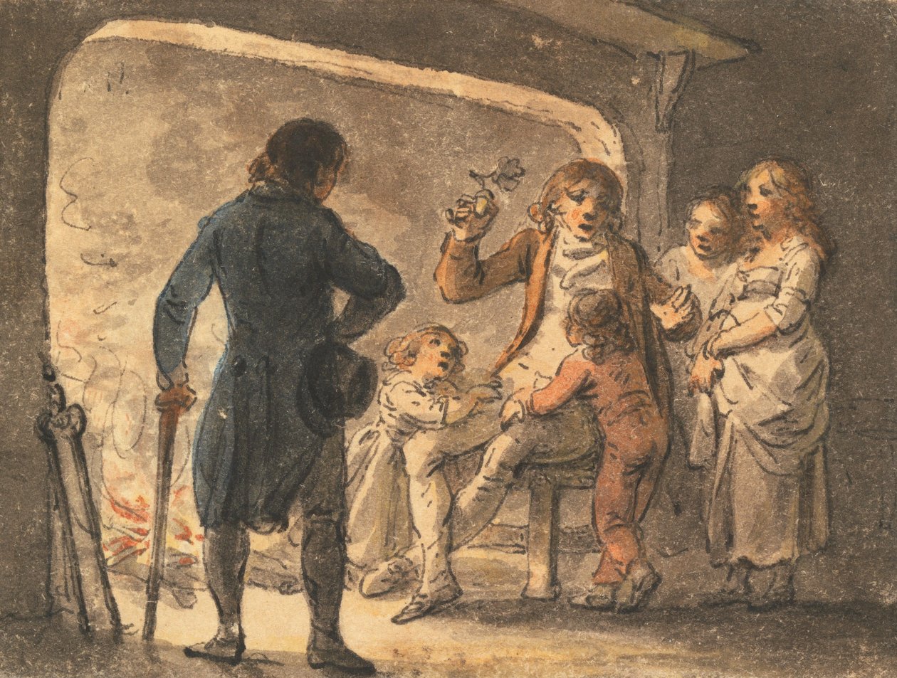 Tuli loimuaa liedessä, isä kertoo lapsilleen historiasta tekijältä Julius Caesar Ibbetson