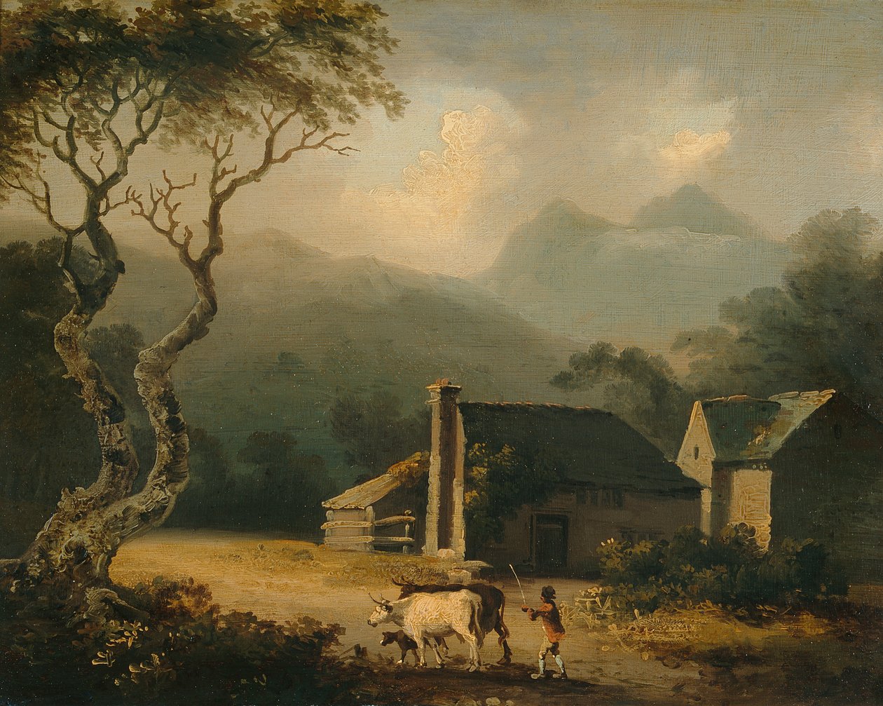 The Gathering Storm (öljy paneelissa) tekijältä Julius Caesar Ibbetson