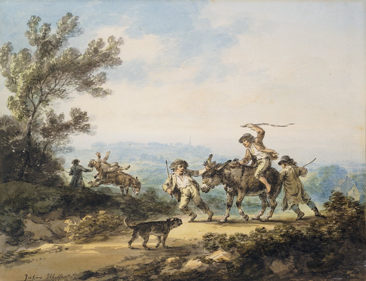 Vastahakoinen aasi, 1798 tekijältä Julius Caesar Ibbetson