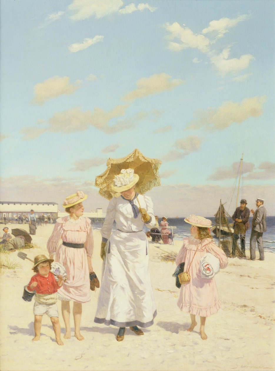 On the Sands, n. 1900 (öljy kankaalle) tekijältä Julius Ehrentraut